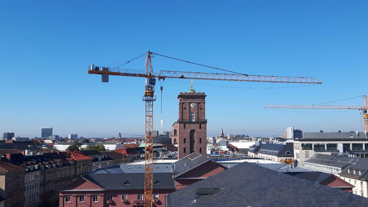 Karlsruhe oben und unten - Oben auf der Evangelischen Stadtkirche